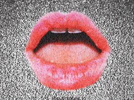 Gif animé bouche paillettes